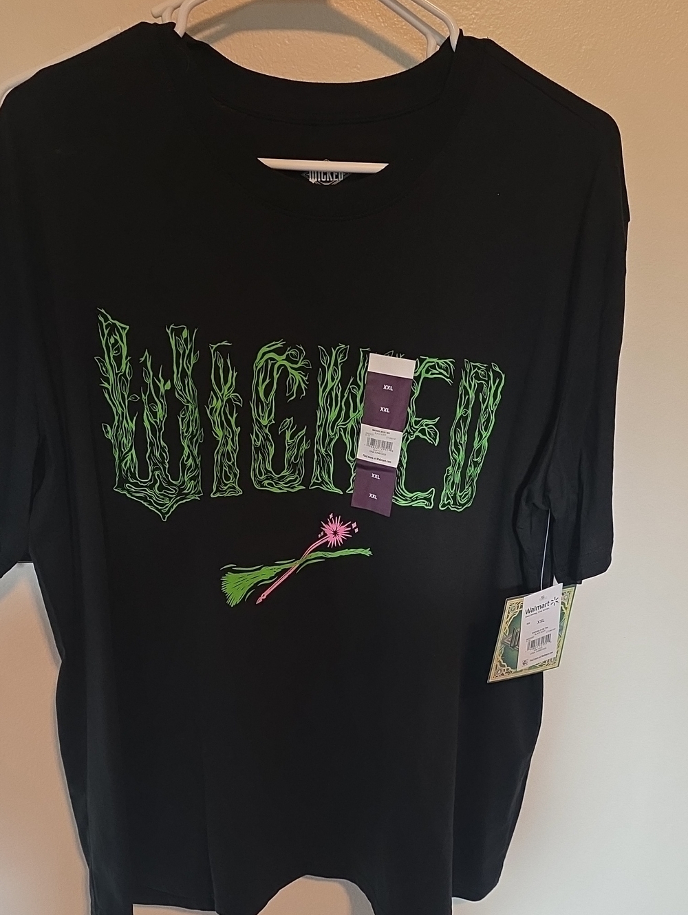 Wicked Graphic Tee in Black with Neon 2xl Women